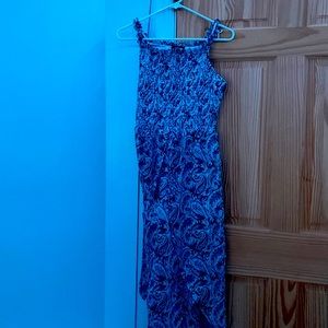 blue and white romper size 14